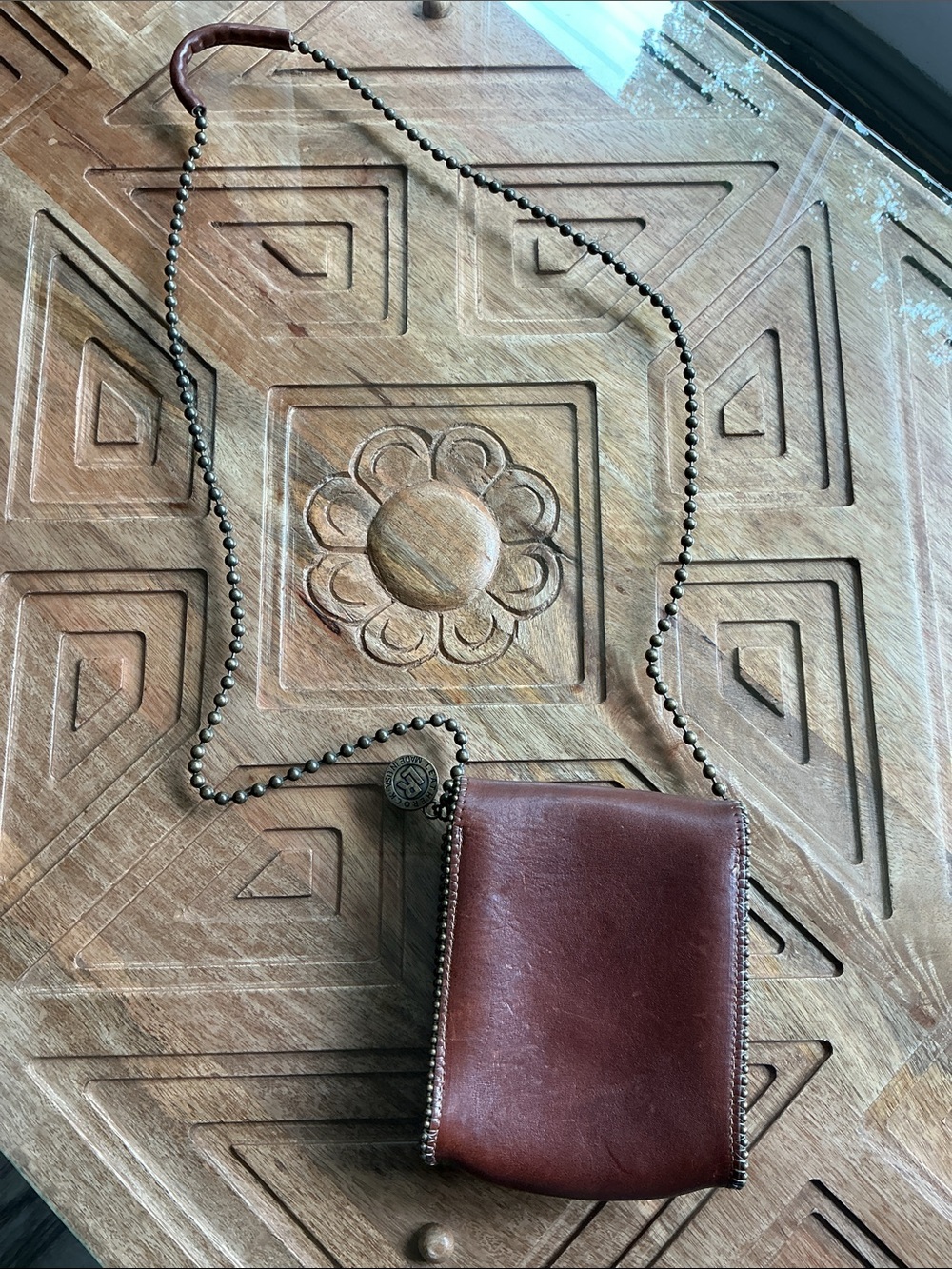 Leatherock vintage crossbody small pouch purse - Picture 3 of 4